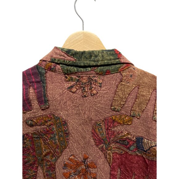 Orvis Vintage Embroidered Aplique Art to Wear Elephant Jacket - Picture 9 of 10